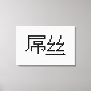 Chinese Loser / Diaosi 屌丝 Hanzi MEME Canvas Print