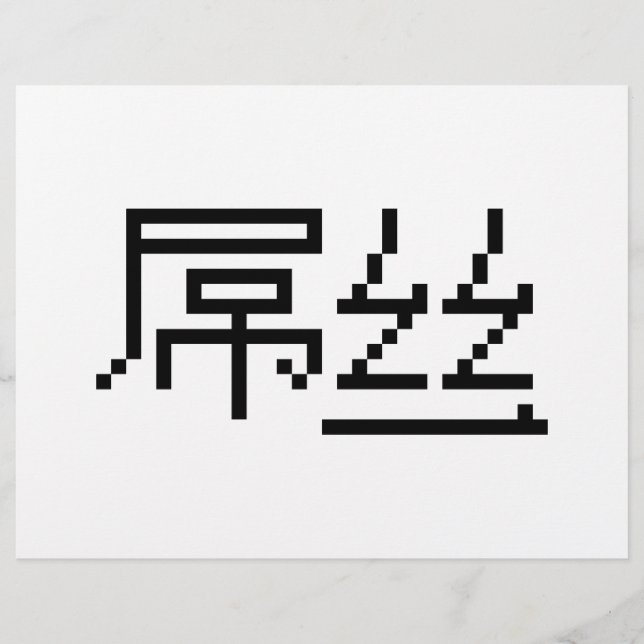 Chinese Loser / Diaosi 屌丝 Hanzi MEME Flyer (Front)