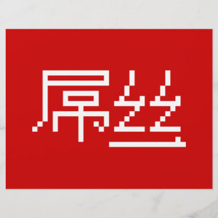 Chinese Loser / Diaosi 屌丝 Hanzi MEME Flyer