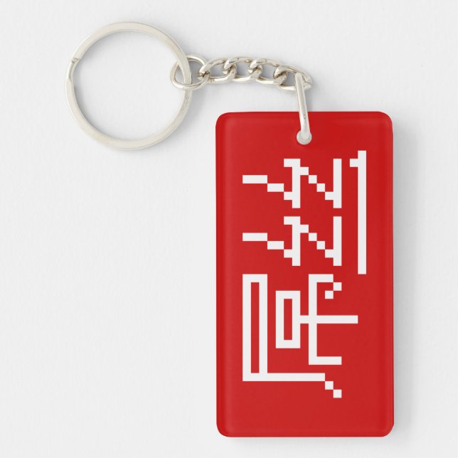 Chinese Loser / Diaosi 屌丝 Hanzi MEME Key Ring (Front)
