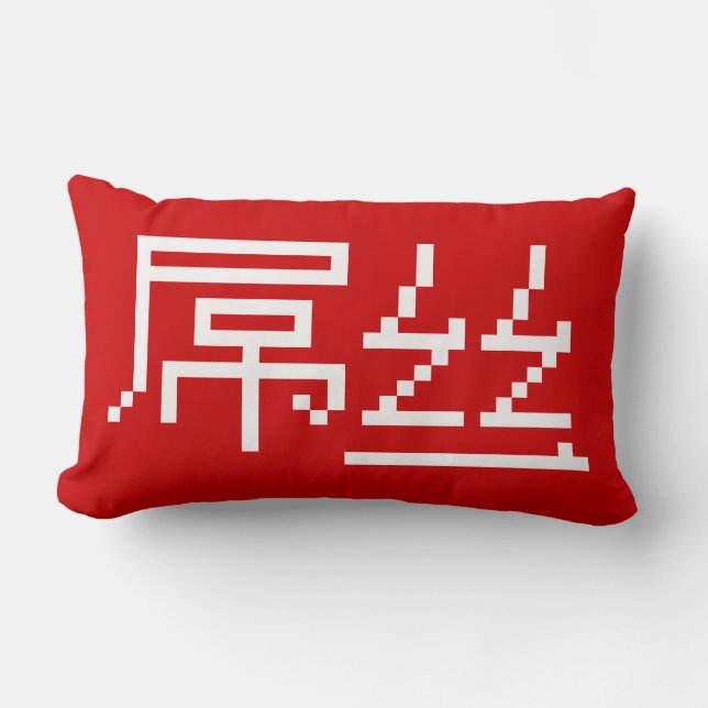 Chinese Loser / Diaosi 屌丝 Hanzi MEME Lumbar Cushion (Front)