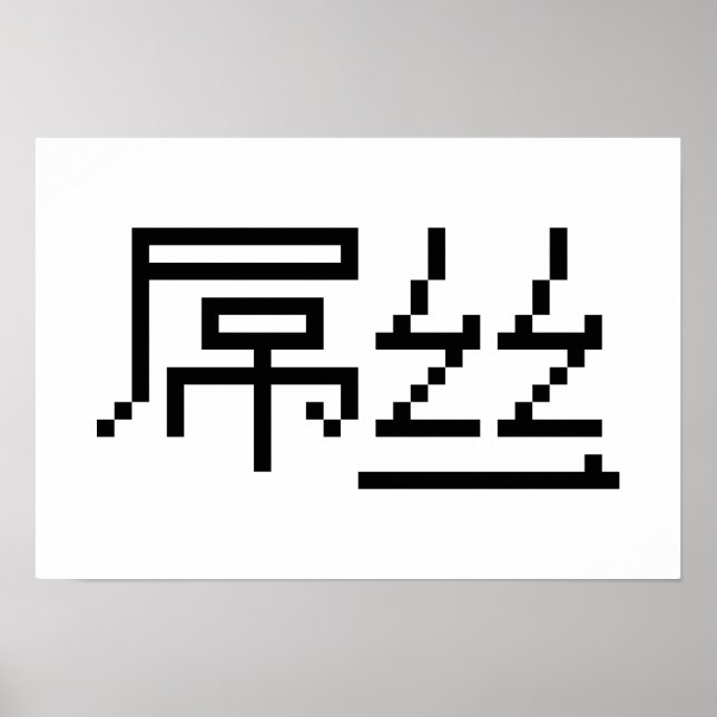 Chinese Loser / Diaosi 屌丝 Hanzi MEME Poster (Front)