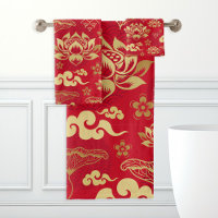 Chinese Lotus Floral Oriental Asian Pattern Trendy