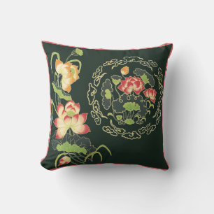 Chinese Lotus Flower Pillow