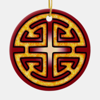 Chinese Lu Symbol Ceramic Tree Decoration