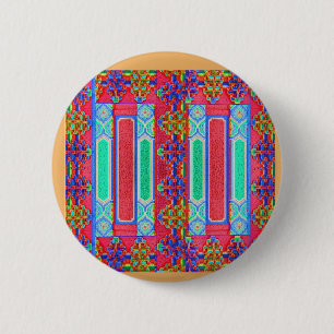 Chinese Lucky Designs - Doors n Patterns 6 Cm Round Badge