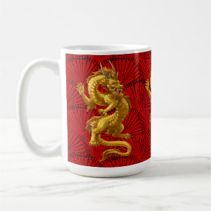Chinese Lucky Gold Dragon Mug