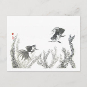 Chinese Lucky Goldfish Postcard