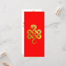 Chinese Lunar New Year 2025 Gold SNAKE 中国传统新年 Red
