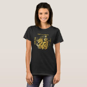 Chinese Lunar New Year Dragon 2024 Bold Gold Foil T-Shirt (Front Full)