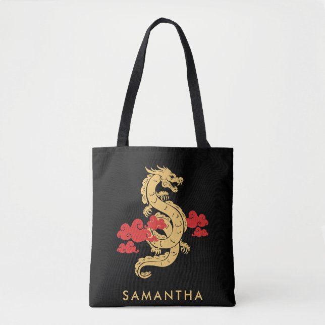 Chinese Lunar New Year Dragon 2024 Personalised Tote Bag (Front)