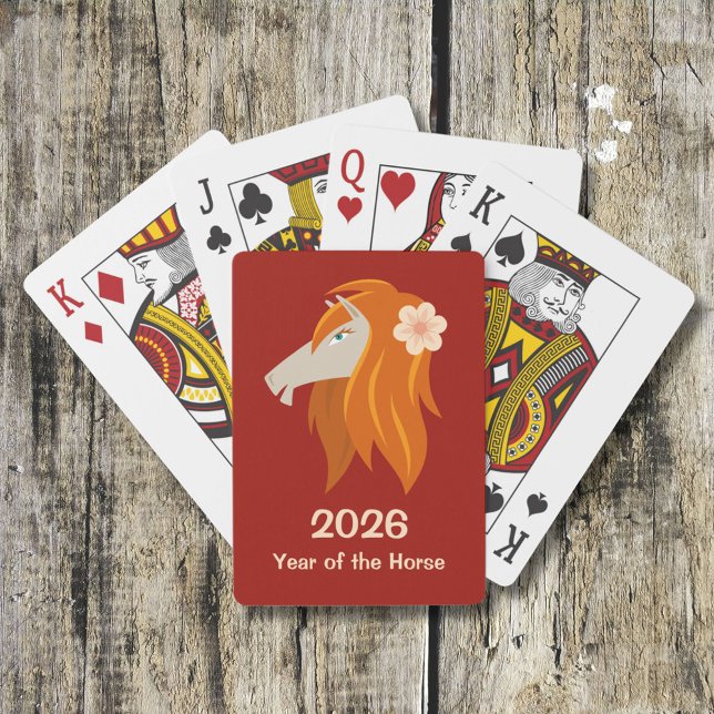Chinese Lunar New Year Fire Horse 2026 Zodiac Playing Cards (Creator Uploaded)