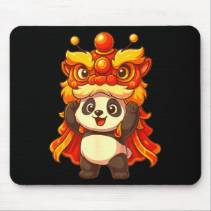 Chinese Lunar New Year Lion Dance Cute Panda China Mouse Mat