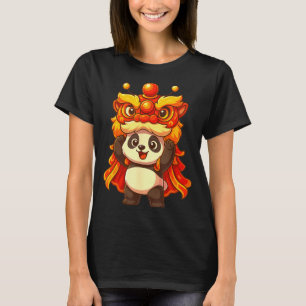 Chinese Lunar New Year Lion Dance Cute Panda China T-Shirt