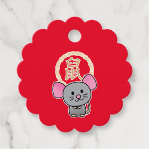 Chinese lunar New Year mouse rat lucky money red Favour Tags