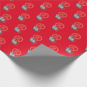Chinese lunar New Year mouse rat lucky money red Wrapping Paper