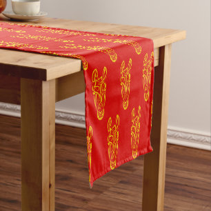 Chinese Lunar New Year of the Horse 2026 4724 Fire Short Table Runner