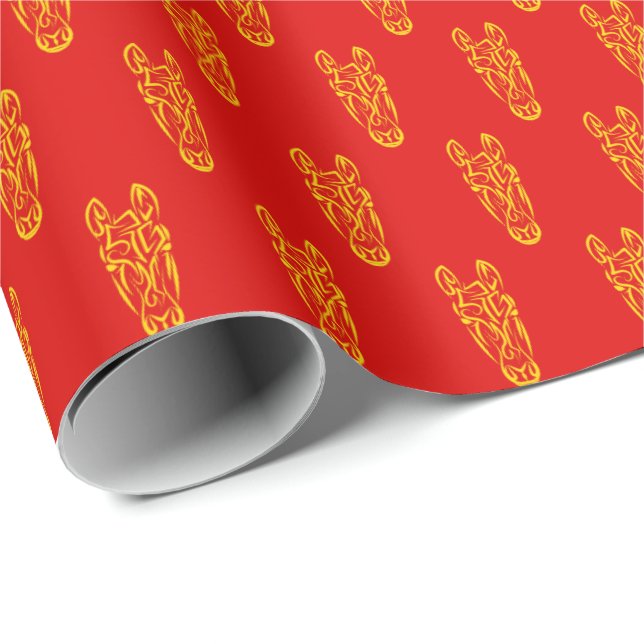 Chinese Lunar New Year of the Horse 2026 4724 Fire Wrapping Paper (Roll Corner)