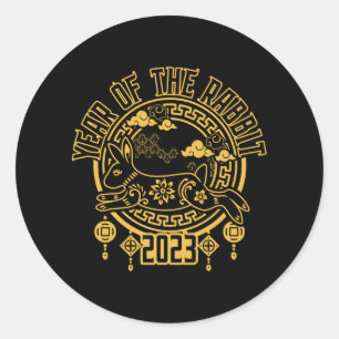 Chinese Lunar New Year of the Rabbit Classic Round Sticker