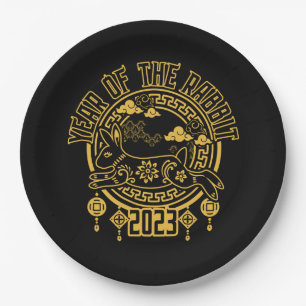 Chinese Lunar New Year of the Rabbit Paper Plate
