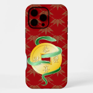 Chinese Lunar New Year of the Snake 2025 Gold Coin iPhone 16 Pro Max Case