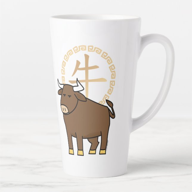 Chinese lunar New Year Ox bull lucky money Latte Mug (Right)