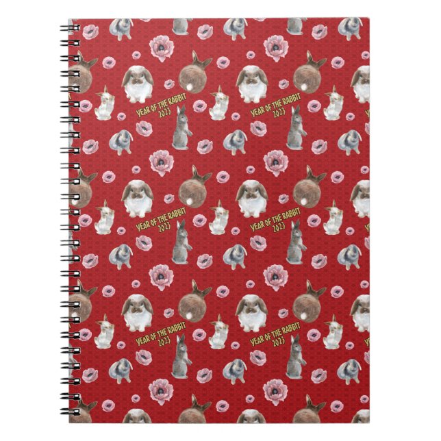 Chinese Lunar Year of the Rabbit 2023 Pattern Notebook (Front)