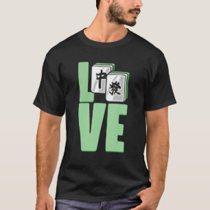 Chinese Mahjong Love Game Tiles for Casino Players T-Shirt