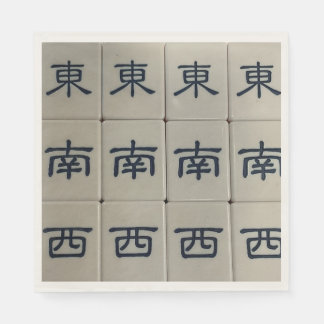 Chinese mahjong wind tiles napkins