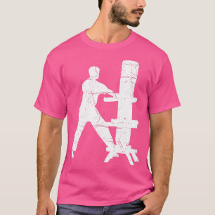Chinese Martial Arts Wooden Man Post Kung Fu Wing T-Shirt