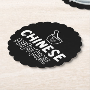 Chinese Medicine Medical Herbs Herbalist Therapy Paper Coaster
