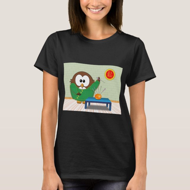 Chinese medicine owl - tshirt (Front)