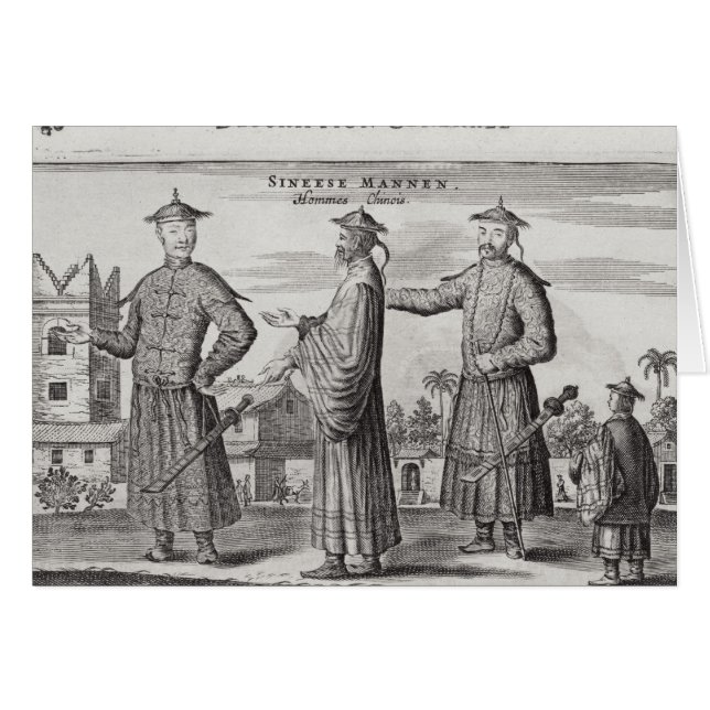 Chinese Men, a General Description from an account (Front Horizontal)