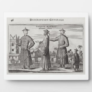 Chinese Men, a General Description from an account Plaque