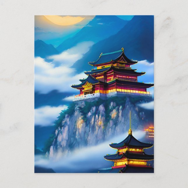 Chinese Mountain Palace Postcard (Front)