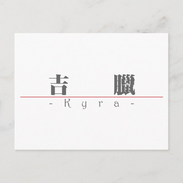 Chinese name for Kyra 21387_3.pdf Postcard (Front)