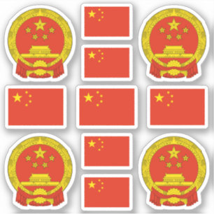 Chinese national symbols / coat of arms and flag