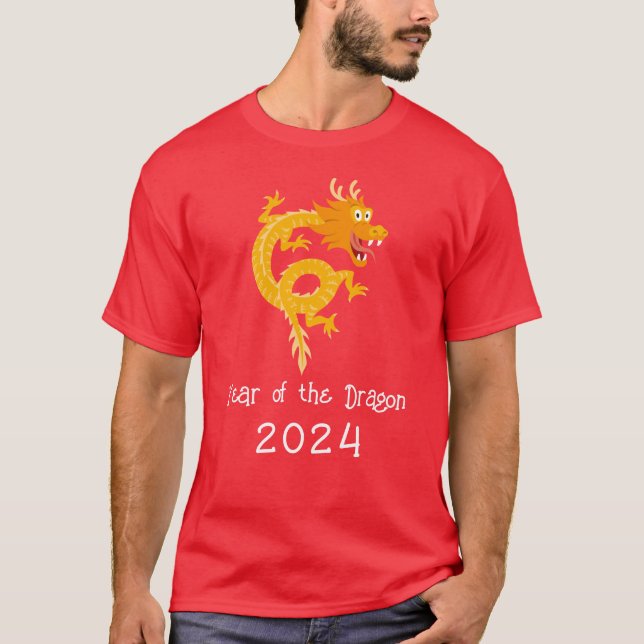 Chinese New Lunar Year Dragon 2024 Zodiac T-Shirt (Front)