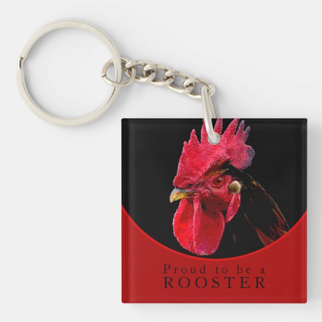 Chinese New Year 2017 Birthday Zodiac Rooster K Key Ring (Front)