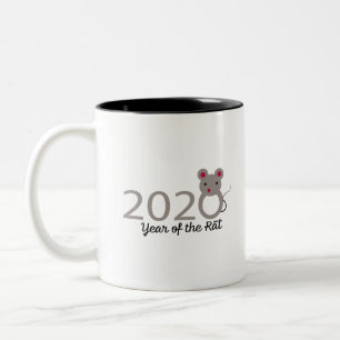 Chinese New Year 2020 Year of the Rat Two-Tone Coffee Mug