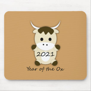 Chinese New Year 2021 Year of the Ox Mouse Mat