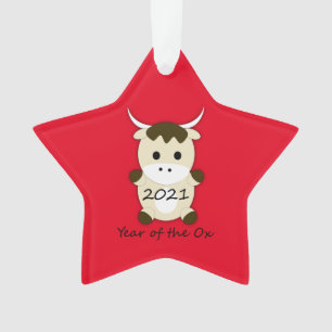 Chinese New Year 2021 Year of the Ox Ornament