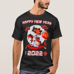 Chinese New Year 2022 Celebration Cute Tiger Graph T-Shirt
