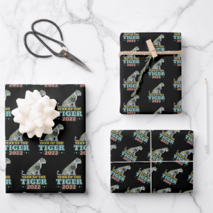 Chinese New Year 2022 - White Tiger Wrapping Paper Sheet