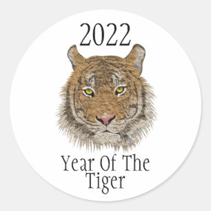 Chinese New Year 2022   Year of the Tiger Classic Round Sticker
