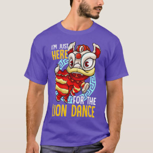 Chinese New Year 2023 Lion Dance Boy Girl Kids Red T-Shirt