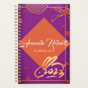 Chinese New Year 2023 Rabbit  Plum Blossom Flowers Planner