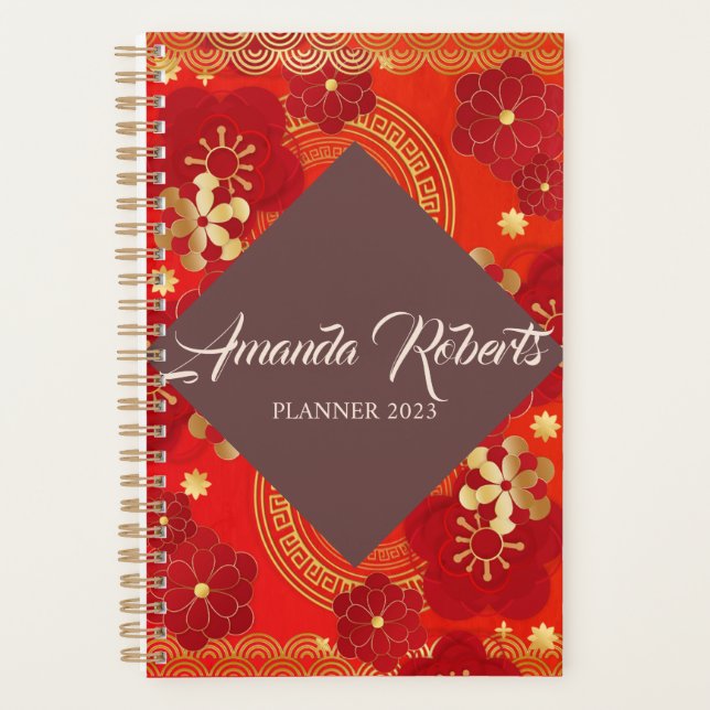 Chinese New Year 2023 Rabbit  Plum Blossom Flowers Planner (Front)