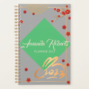 Chinese New Year 2023 Rabbit  Plum Blossom Flowers Planner