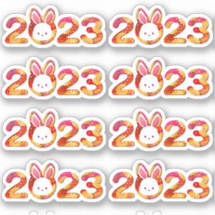 Chinese New Year 2023 Year of Rabbit Pink Floral